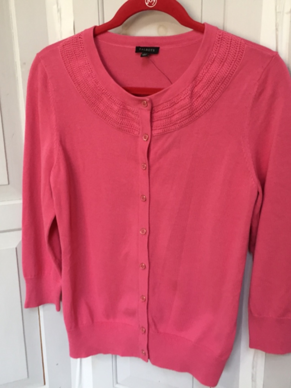Talbots Pink Button-Up Knit Cardigan - Picture 8 of 15